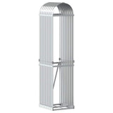 Log Holder Silver 40x45x170 cm Galvanised Steel 364588