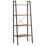 4-Tier Standing Shelf Dark Brown and Black 56x35x140 cm 336365