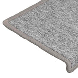 ZNTS Stair Mats 30 pcs 65x21x4 cm Light Grey 3365768