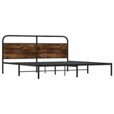 Metal Bed Frame without Mattress Smoked Oak 180x200 cm Super King 3318630
