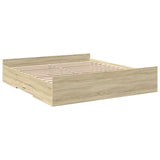 Bed Frame with Drawers without Mattress Sonoma Oak 180x200 cm Super King 3280274