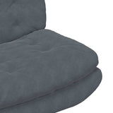 Swivel Relaxing Chair Dark Grey 63 x 75 x 76 cm Velvet 42007361