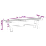 Dining Bench NOAIN A-Shaped Legs 180x40x45 cm Solid Wood Pine 4100048