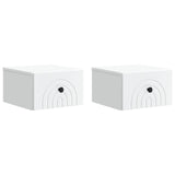 Wall-Mounted Bedside Cabinet 2 pcs White 33 x 34.5 x 20 cm 898086