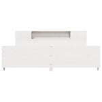 ZNTS Bed Frame without Mattress White 200x200 cm Solid Wood Pine 3323639