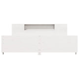 ZNTS Bed Frame without Mattress White 200x200 cm Solid Wood Pine 3323639