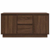 TV Cabinet with LED Lights Brown Oak 100x41x50 cm 861415