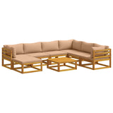 Sofa Set 8 pcs Natural Solid Acacia Wood 3417291