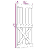 Door NARVIK 85x210 cm Solid Wood Pine 154444