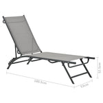 Sun Loungers 2 pcs Textilene and Steel 47848
