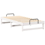 Bed Frame White 75 x 190 cm Solid Pine Wood 873155