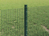 Welded Wire Fence with Post 10 x 0.4 m PVC-Coated Steel Green 3336428