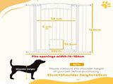 106cm Tall Dog Gate with Cat Door, 7cm and 14cm Extensions, for Stairs, Doorways, 76-104cm Width T3398P376289