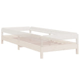 Stack Bed without Mattress White 90x190 cm Single Solid Wood Pine 820403