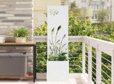 Garden Privacy Screen White 32 x 150 cm Cold-rolled steel 876358