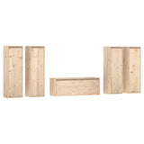 TV Cabinets 5 pcs Solid Wood Pine 3100209