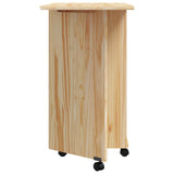 Rolling Cabinet with Desk MOSS Clear Varnish Solid Pine wood 42032404