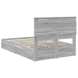 Storage Bed Grey Sonoma 135 x 190 cm Engineered Wood 3410253