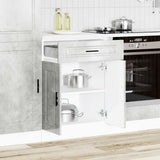 Kitchen Base Cabinet Porto Concrete Grey Engineered Wood 853971