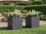 Garden Planter 2 pcs Anthracite 40 x 40 x 50 cm 8005363