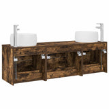 Bathroom Furniture Set 3 pcs Smoked Oak 49.5 x 44.5 x 66 cm 3405919