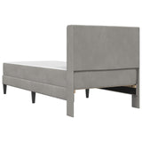 Bed Frame with Mattress Light Grey 90 x 190 cm Velvet 3415244