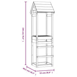 ZNTS Play Tower 53x46.5x194 cm Solid Wood Pine 826526