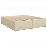 Box Spring Bed with Mattress Cream 180x200 cm Fabric 3285399