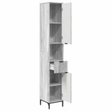 Bathroom Cabinet with Drawer Grey Sonoma 31.5 x 33 x 190 cm 883410