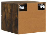 Wall-Mounted Bedside Cabinet 2 pcs Smoked Oak 33 x 34.5 x 40 cm 898136