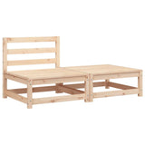 Garden Sofa Armless with Footstool Solid Wood Pine 837956