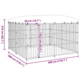 Outdoor Dog Kennel with Roof 300x300x210 cm 170895