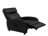 PU With 2-Point Massage Heating Function Recliner Black 95633974
