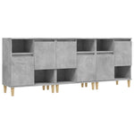 Sideboards 3 pcs Concrete Grey 60x35x70 cm Engineered Wood 3185739
