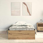 Bed Frame with Drawers Artisan oak 90 x 200 cm Engineered wood 3333988
