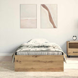 Bed Frame with Drawers Artisan oak 90 x 200 cm Engineered wood 3333988