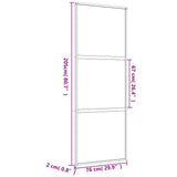 Sliding Door Gold 76x205 cm Clear ESG Glass and Aluminium 155148