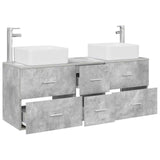 Bathroom Cabinet Set 3 pcs Concrete Grey 49.5 x 41 x 63 cm 3405830