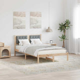 Bed Frame Light Grey 120 x 190 cm Solid Pine Wood 878204