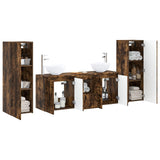 Bathroom Furniture Set 5 pcs Smoked Oak 33 x 34.5 x 100 cm 3405988
