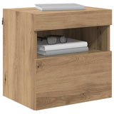 TV Wall Cabinets with LED 2 pcs Artisan Oak 40 x 30 x 40 cm 882974