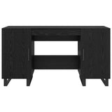 Desk with Shelf Black oak 140 x 50 x 75 cm Engineered wood 879530