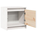 ZNTS Bedside Cabinets 2 pcs White 40x30.5x40 cm Solid Pinewood 808116