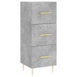 Highboard Concrete Grey 34.5x34x180 cm Engineered Wood 3198845
