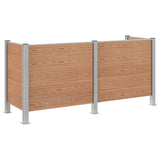 Garbage Bin Fence Brown 237 x 85 x 115 cm Aluminium and WPC 3429266