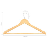 100 pcs Clothes Hanger Set Non-slip Hardwood 289913