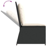 Garden Bench Black Poly Rattan 3394467