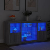 Sideboard with LED Lights Grey Sonoma 142.5x37x67 cm 3209091