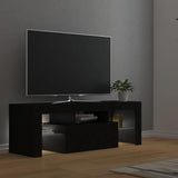 TV Cabinet with LED Lights Black 120x35x40 cm 804347