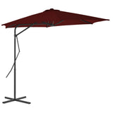 Garden Parasol with Steel Pole Bordeaux Red 300x230 cm 312518